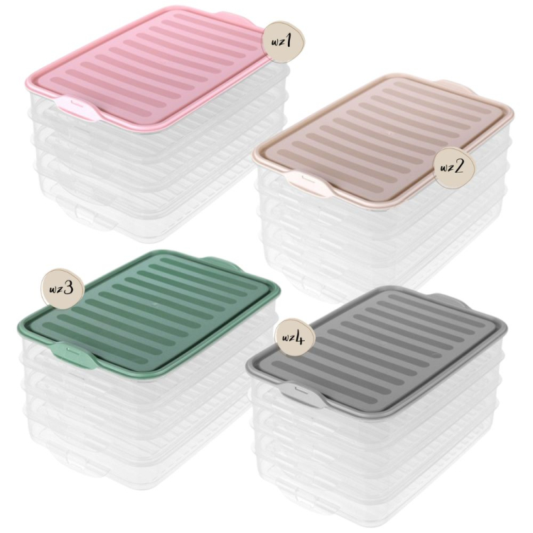 Pojemnik warstwowy na sery, wędliny do lodówki 4x0,75L RAVI